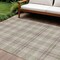 Edge Collections - 9' x 12' - Beige - Durable Plaid Area Rug for Indoor and Outdoor Use - 1 Piece
